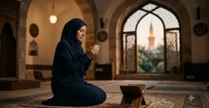 Seseorang sedang berdoa menyambut tahun baru Islam